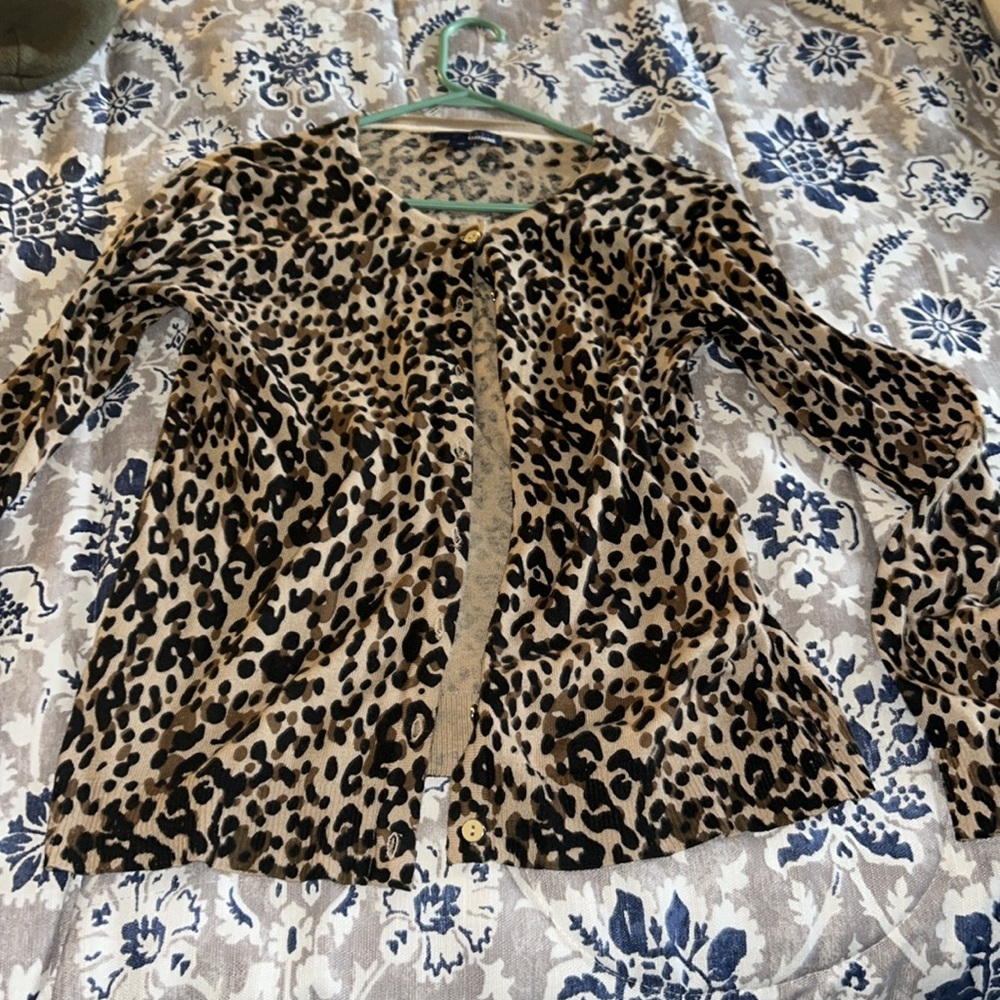 Basic Edition Leopard Print Cardigan - Picture 5 of 5